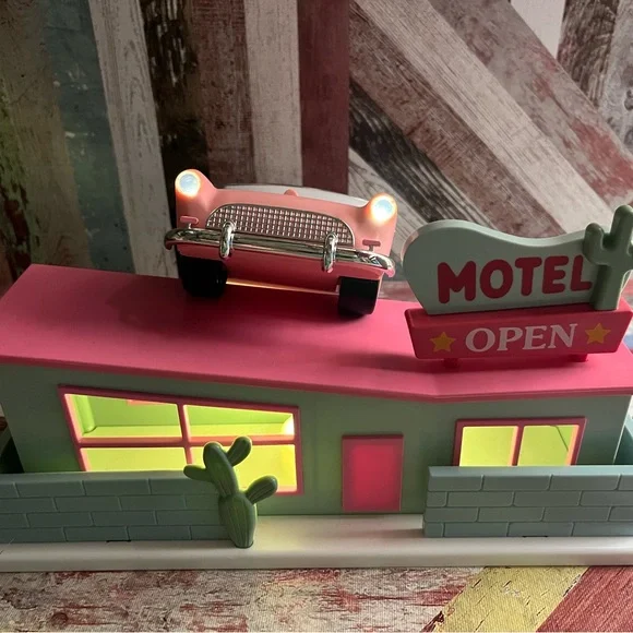 Target Bullseye 2024  Pink Cadillac and Desert Hotel Light Up Decor NWOT Pink - Picture 7 of 8